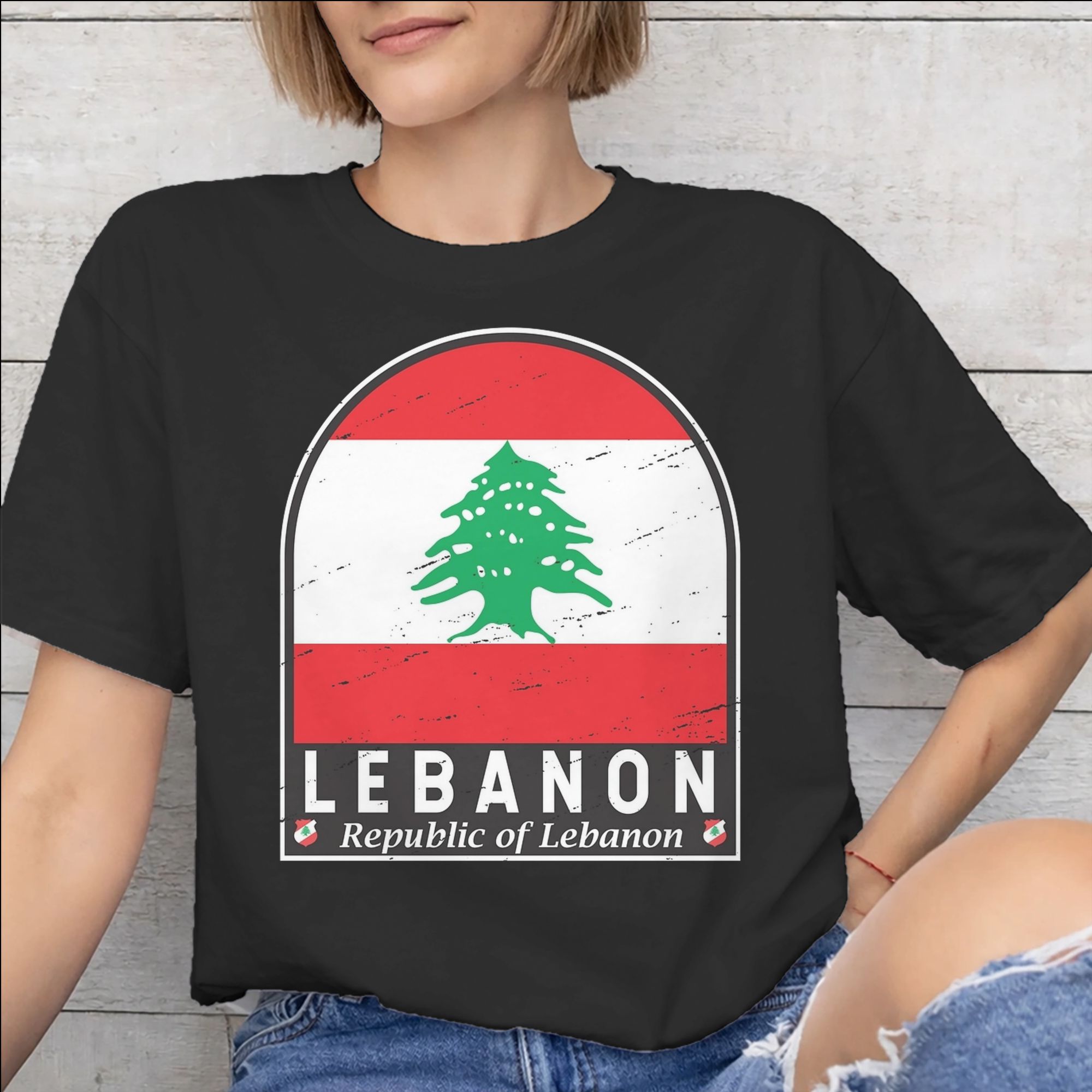 Women Accessories Lebanon - Koszulki z grafiką flagi Libanu w
