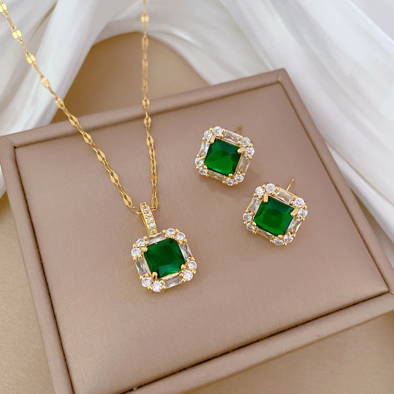 Women Accessories Combo Gift - Zestaw biżuterii damskiej ze stali nierdzewnej