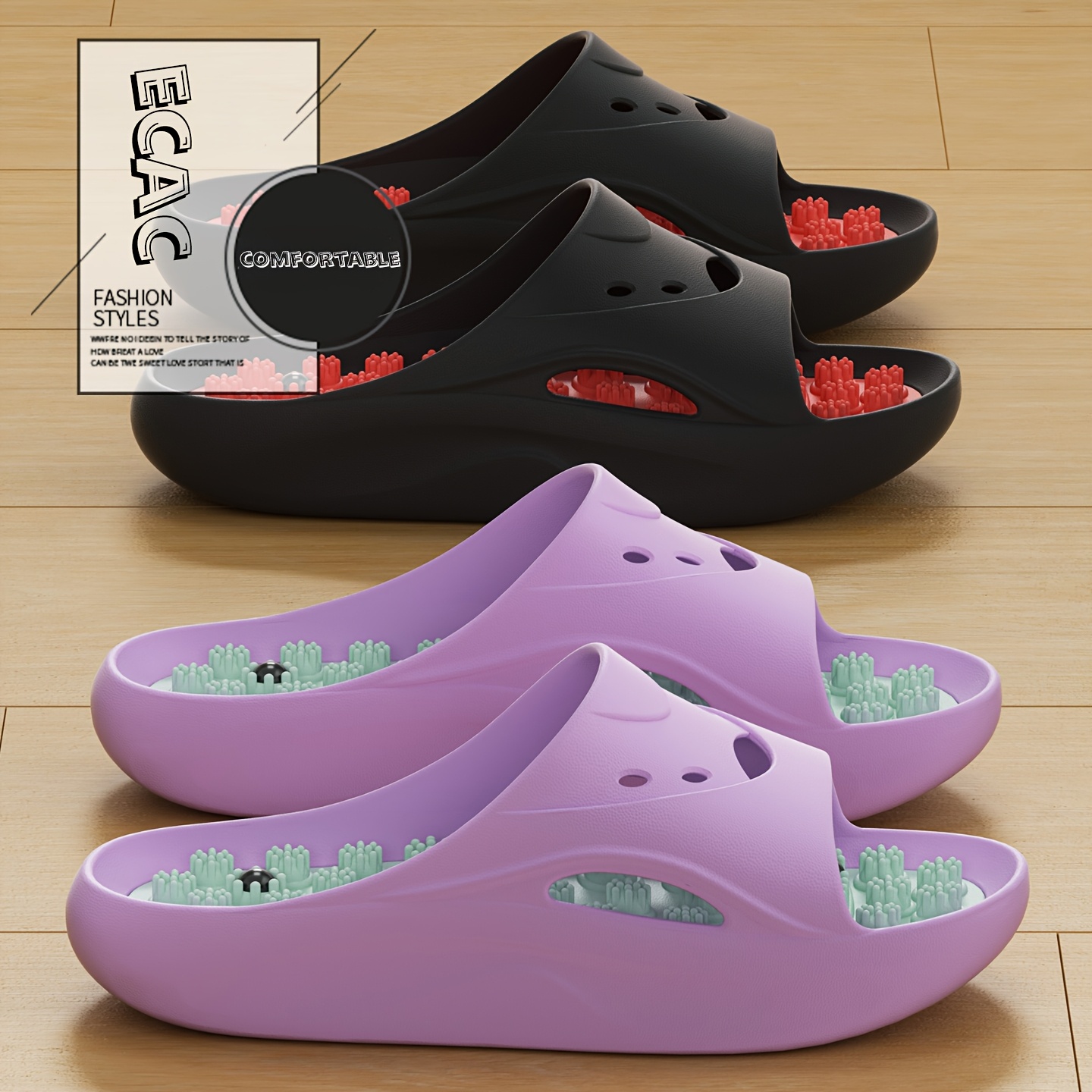 Women'S Shoes And Accessories - Damskie Męskie Klapki Masujące EVA z
