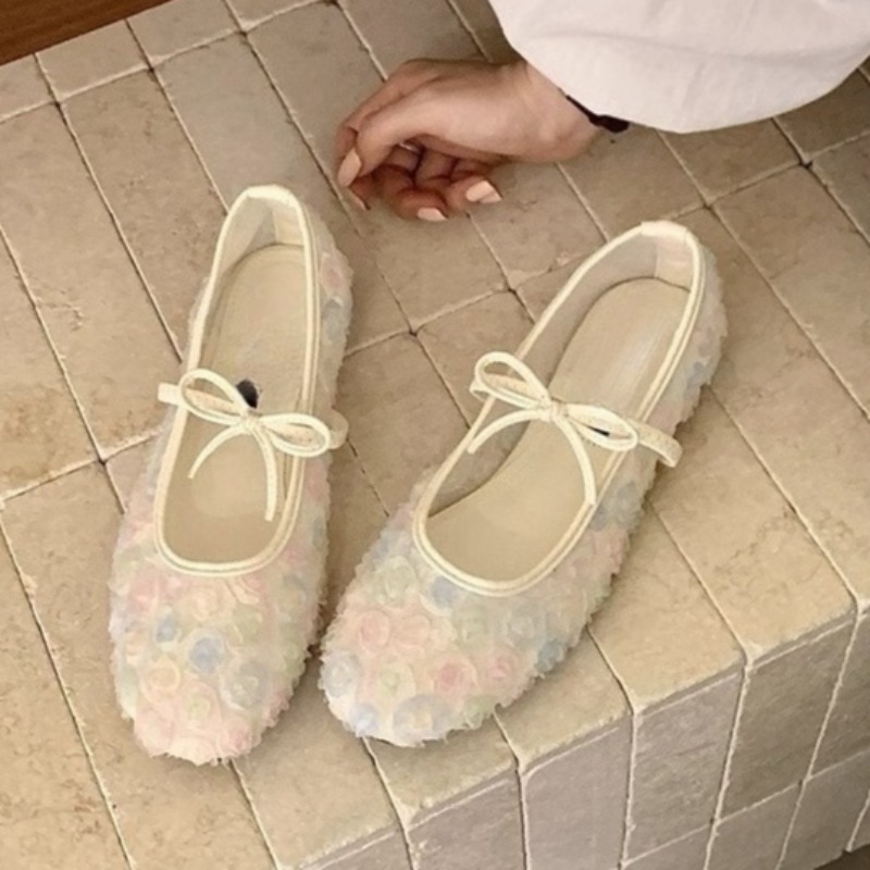 Women'S Shoes And Accessories - Delikatne Nowe Chińskie Różane Siateczkowe Baleriny