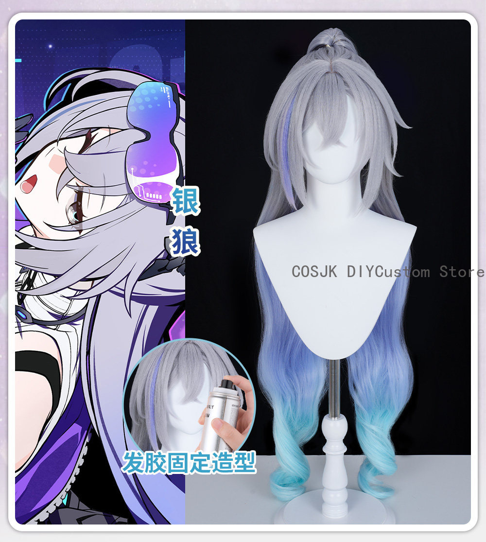 Peruka do cosplayu Silver Wolf – Women'S Anime Accessories recenzja i cena