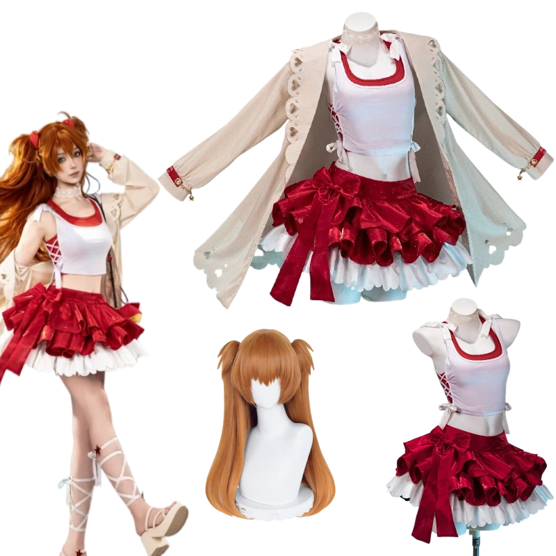 Kostium cosplay anime Asuka La – Women'S Red Accessories recenzja i cena