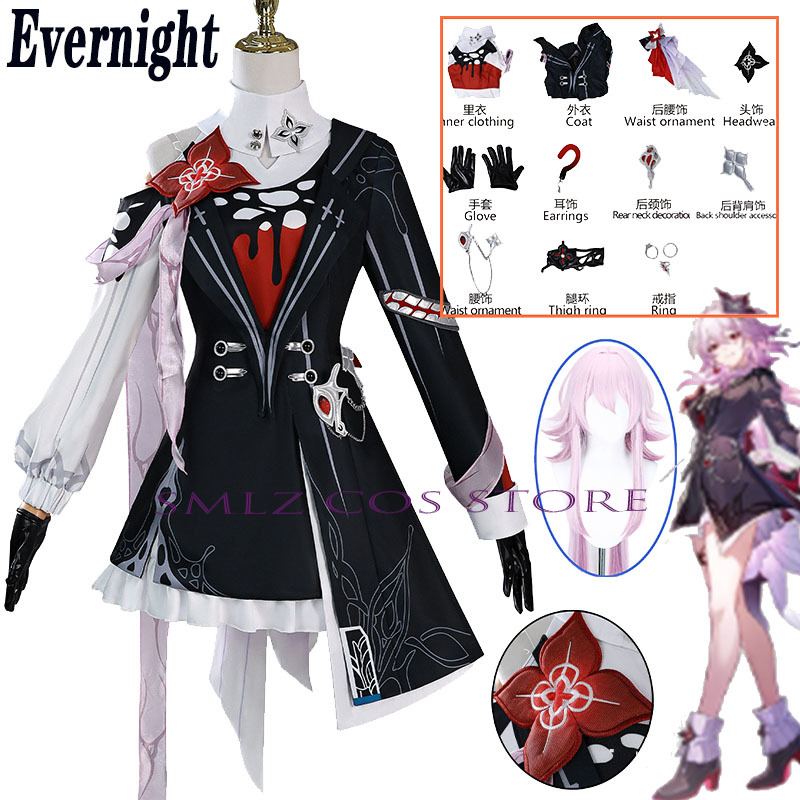 Nowy strój cosplay Evernight z – Women'S Anime Accessories recenzja i cena